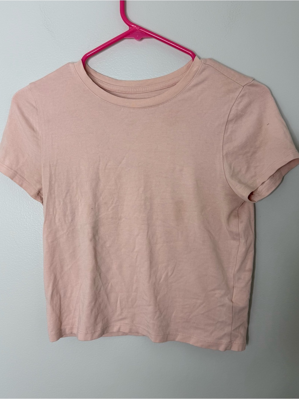Old Navy Women’s Size Small Light Pink Baby Cropped Tee Shirt short Sleeve